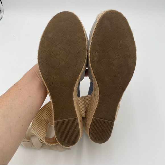 Vionic Maris Ankle Strap Tie Up Suede‎ Crochet Espadrille Wedges Sandals Size 11 - Picture 9 of 9